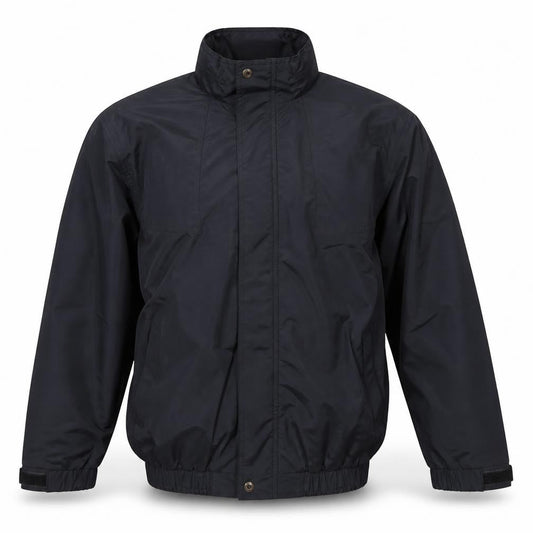 Trimark Boys Black Nylon Windbreaker Jacket Lined Zip Pockets Size L