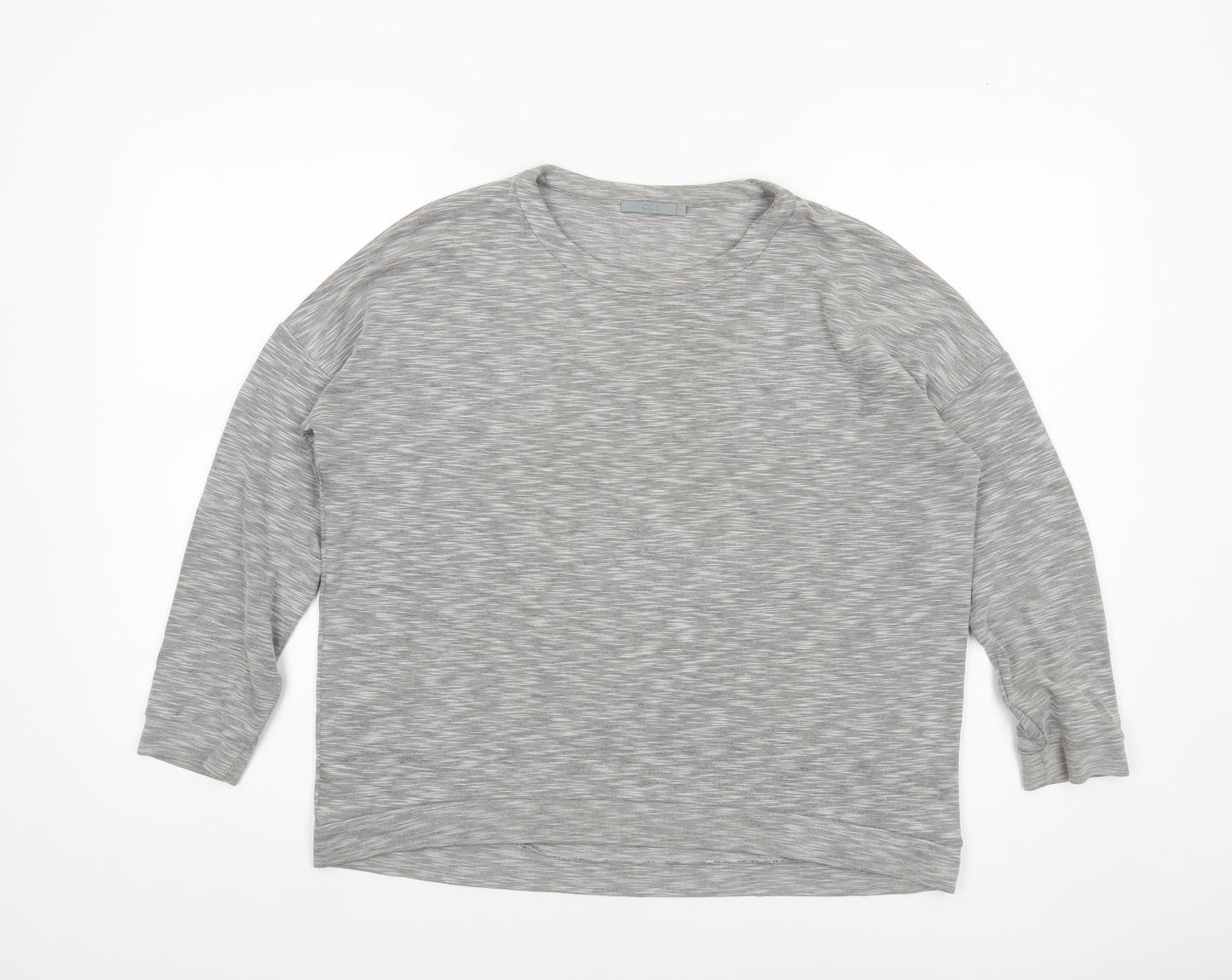 COS Women Grey Long Sleeve Basic Jersey Top Size S