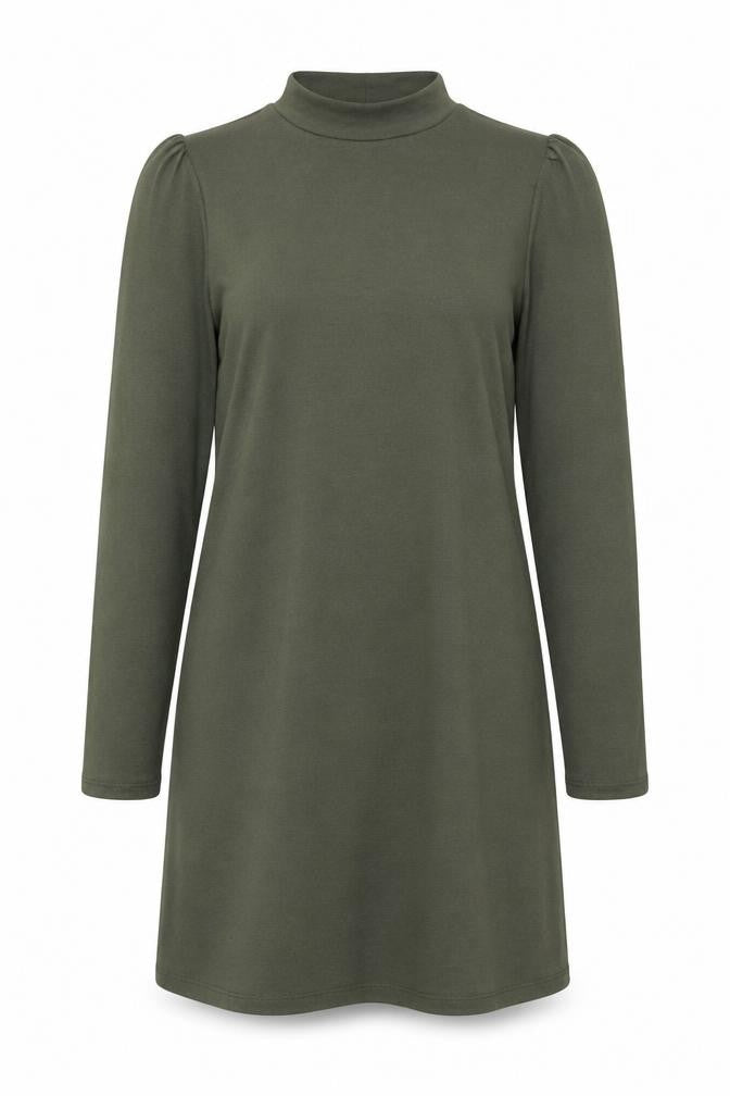 George Women Khaki Green Size 12 Shift Knit Dress Long Sleeve