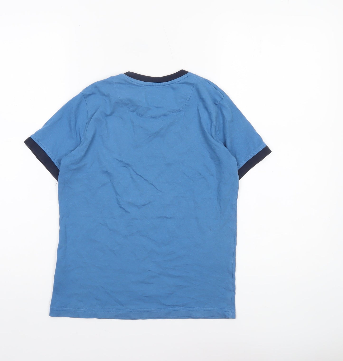 Lyle & Scott Boys Blue Ringer Cotton T-Shirt 9-10 Years