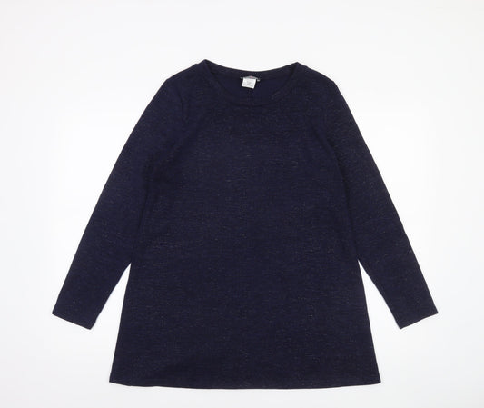 Kim & Co Women’s Navy Blue Long Sleeve Tunic Blouse Size M