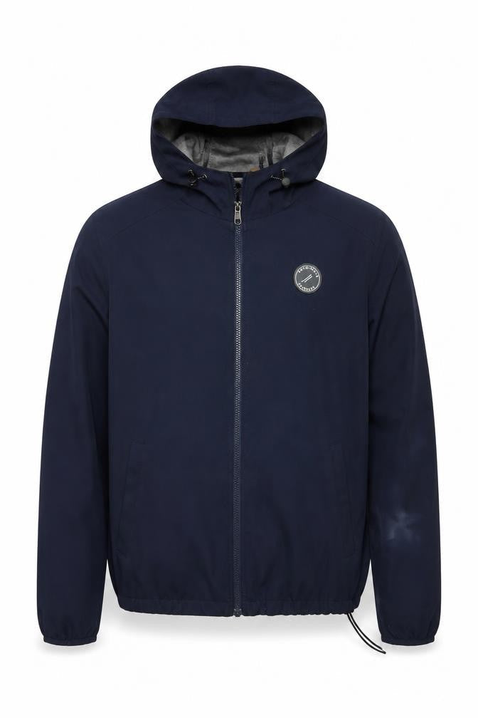 Jack & Jones Mens Navy Hooded Softshell Jacket Large Casual Windbreaker