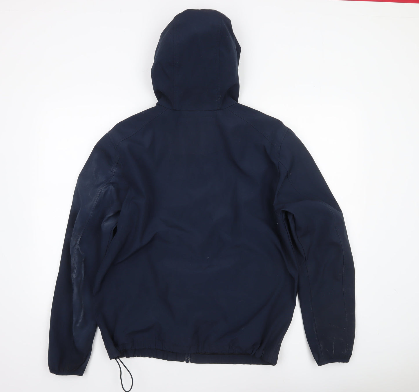 Jack & Jones Mens Navy Hooded Softshell Jacket Large Casual Windbreaker
