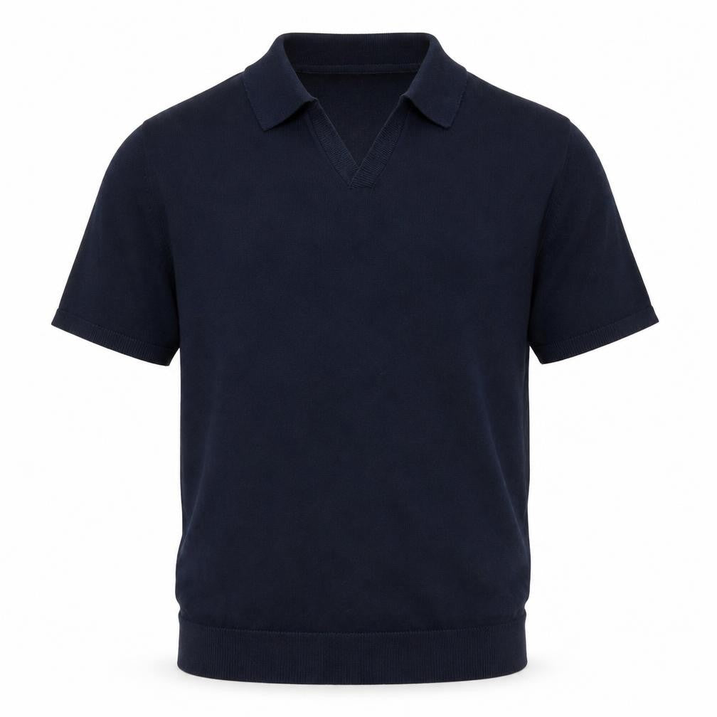 Gutteridge Men’s Blue Extrafine Cotton Short Sleeve Polo Shirt Size S