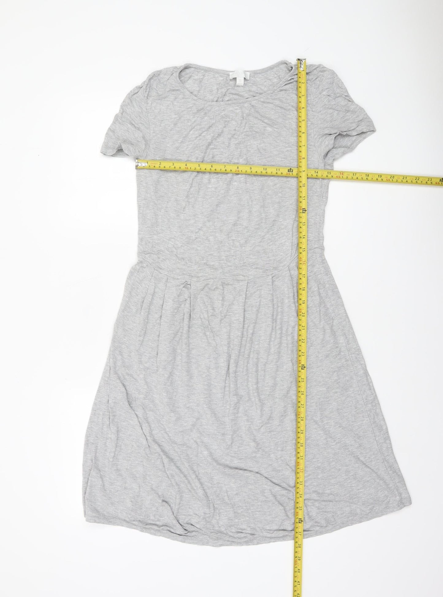 The White Company Women Grey S Fit & Flare Jersey Dress