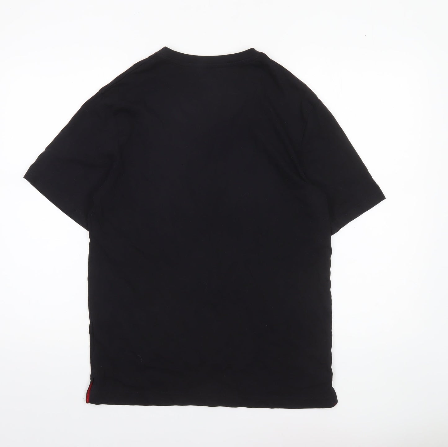 Lee Cooper Men's Black V-Neck Cotton T-Shirt M