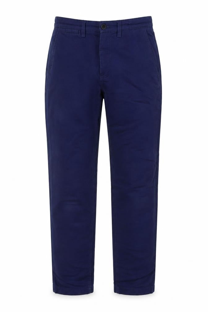 Fred Perry Men's Blue Chino Trousers Size 30 Regular 100% Cotton