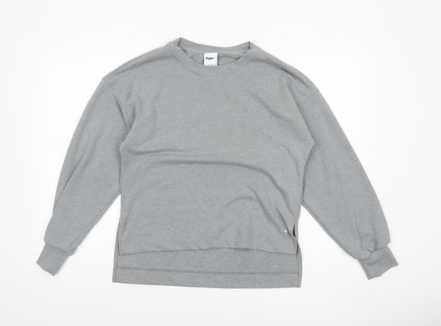 Nike Yoga Women's Grey XS Pullover Crew Neck Sweatshirt