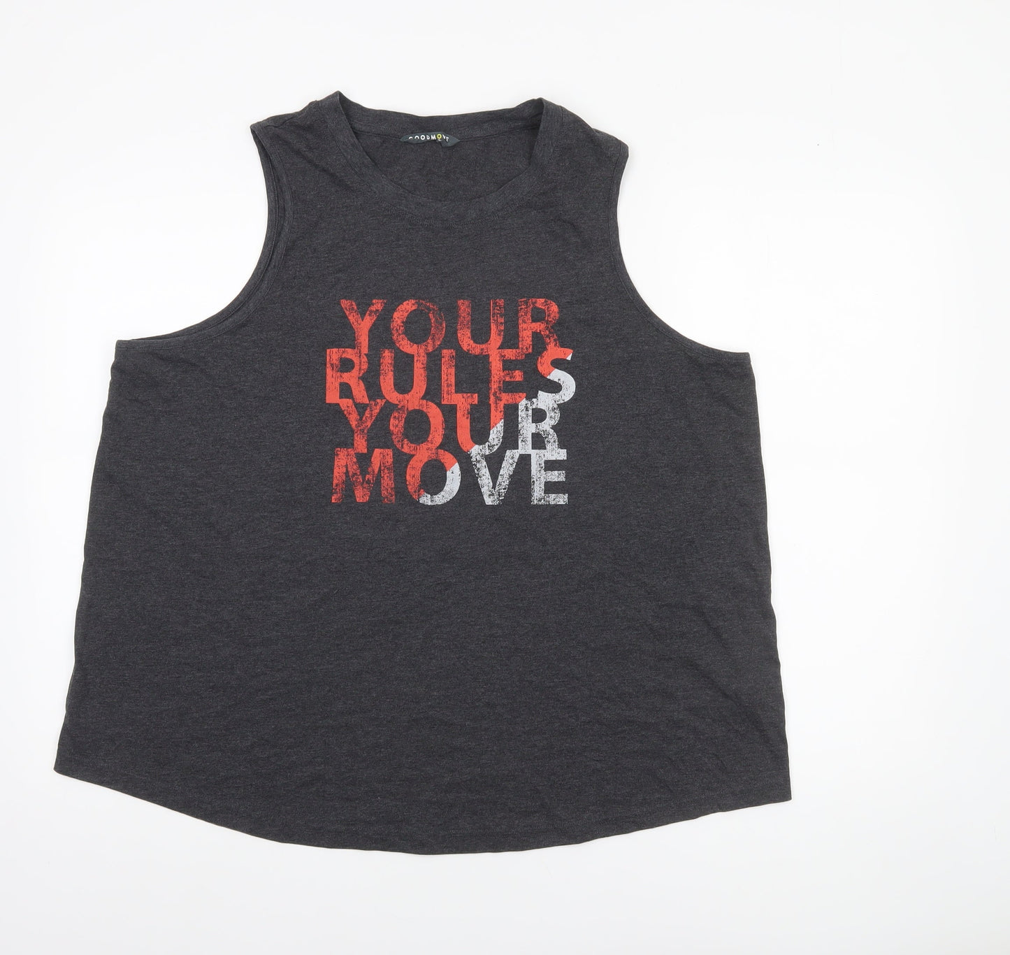 Marks and Spencer Womens Grey Tank Top Size 20 Sleeveless Cotton Blend