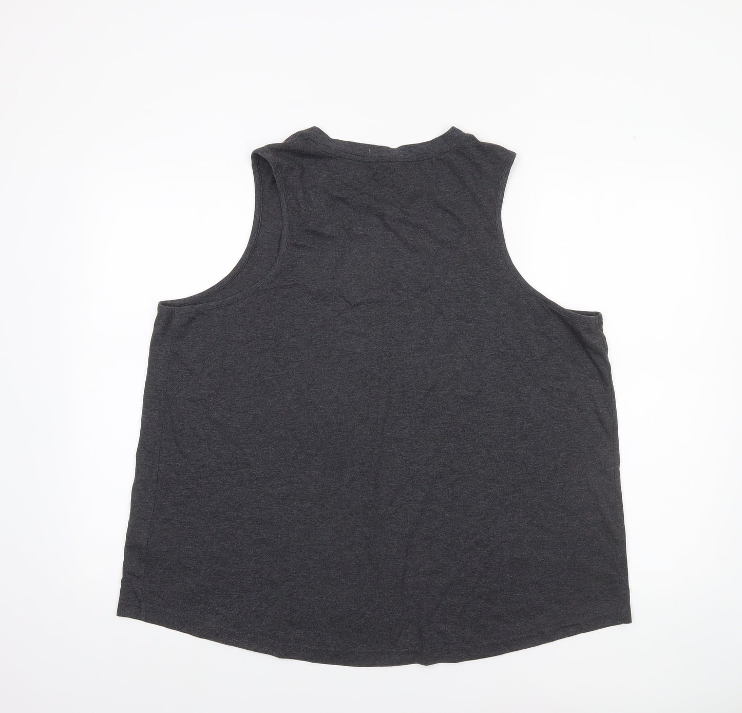 Marks and Spencer Womens Grey Tank Top Size 20 Sleeveless Cotton Blend