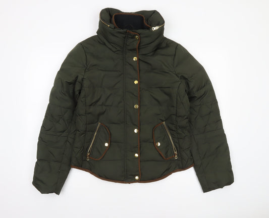 Vero Moda Women’s Green Puffer Jacket Lined Polyester L