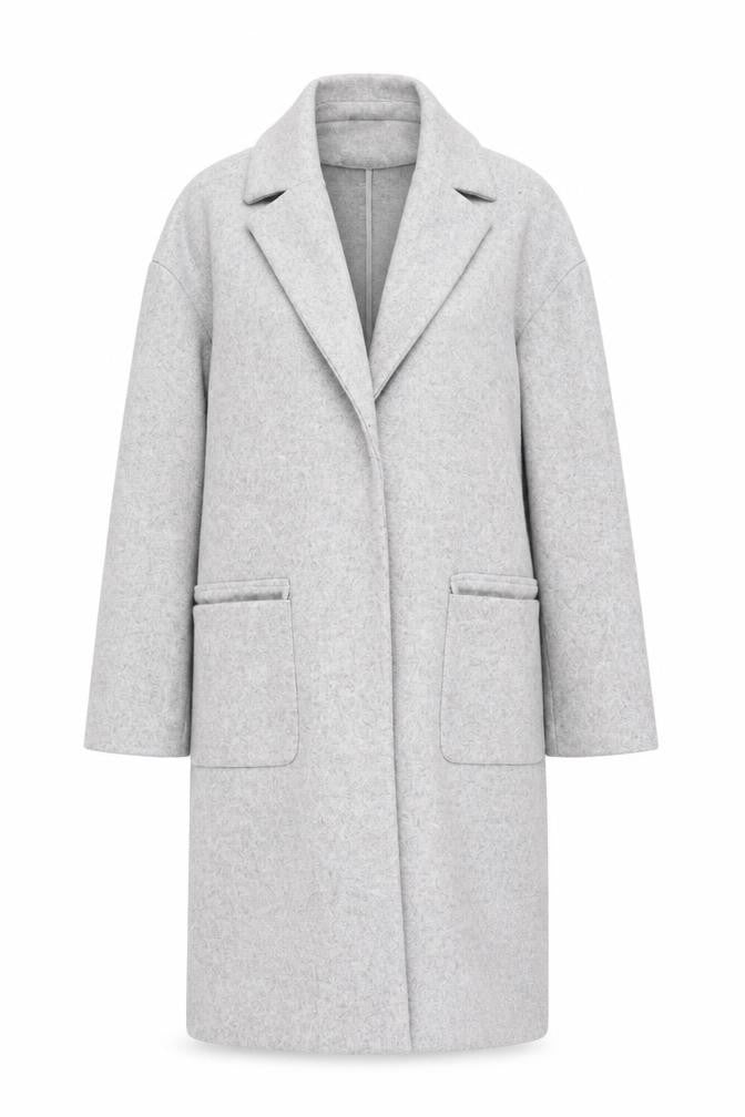 Next Women's Grey Long Open Coat Size 6 Regular Fit