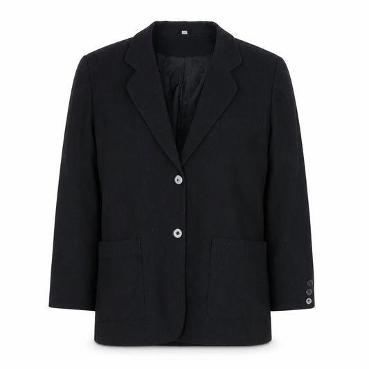 Women's Black Polyester Viscose Blazer Jacket Size 14 Classic Workwear