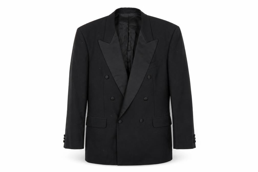 HR Mens Black Wool Shawl Lapel Formal Blazer Size 42R