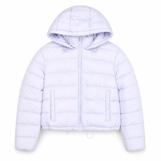 Primark Women’s Purple Hooded Cropped Puffer Jacket Size M