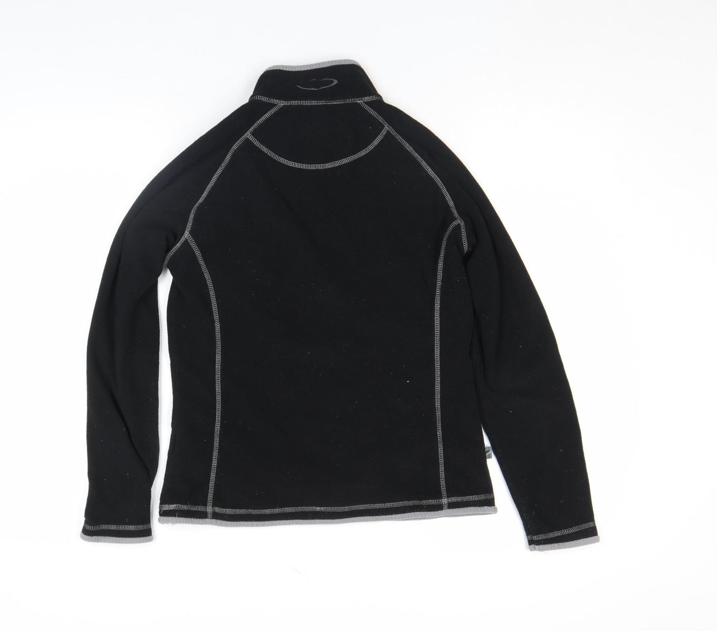 Mountainlife Men’s Black Fleece 1/4 Zip Stand-Up Collar Jacket S