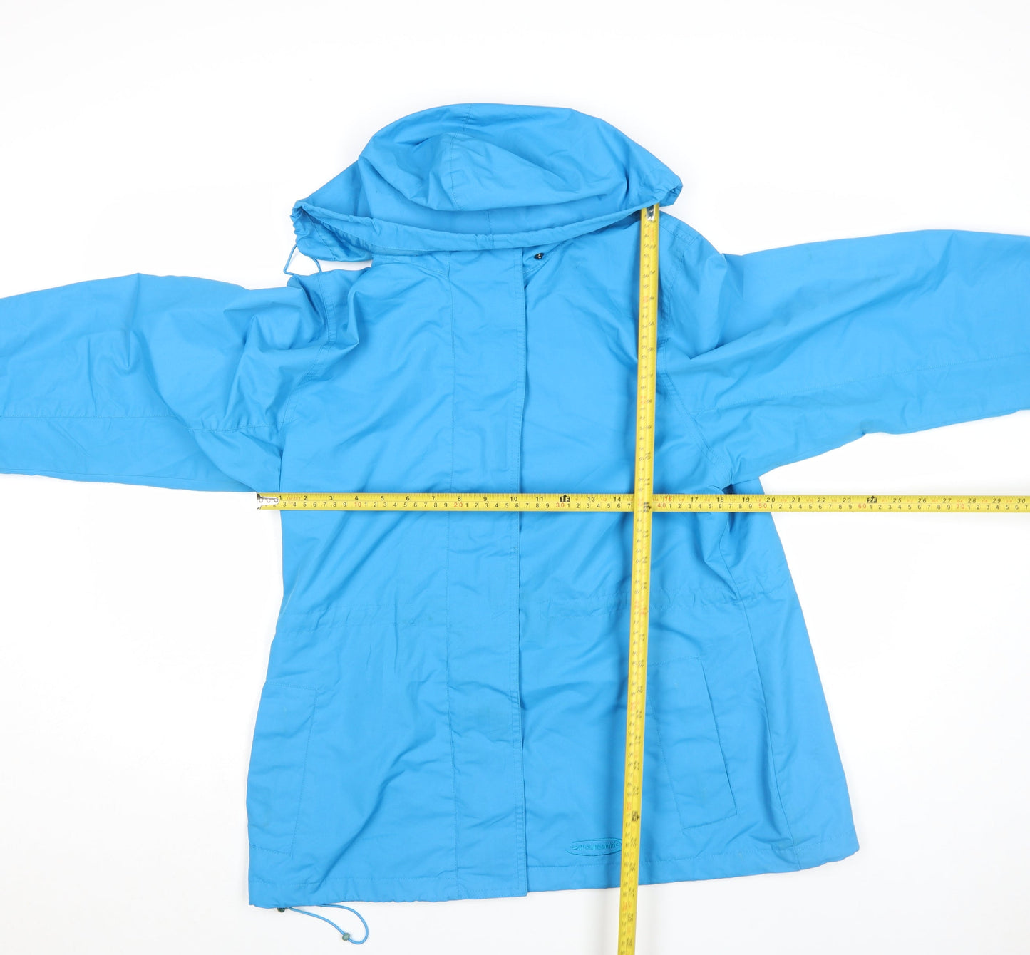 Mountainlife Women's Blue Waterproof Hooded Rain Jacket Size 12