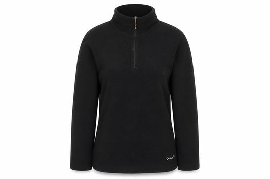 Gelert Women's Black Size 14 Fleece 1/4 Zip Long Sleeve Top