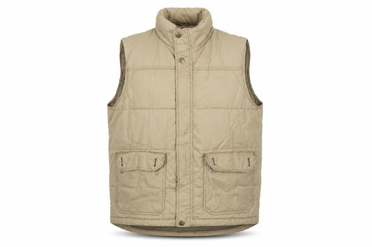 Guise Men's Beige Padded Bodywarmer Waistcoat Size M Cotton Blend