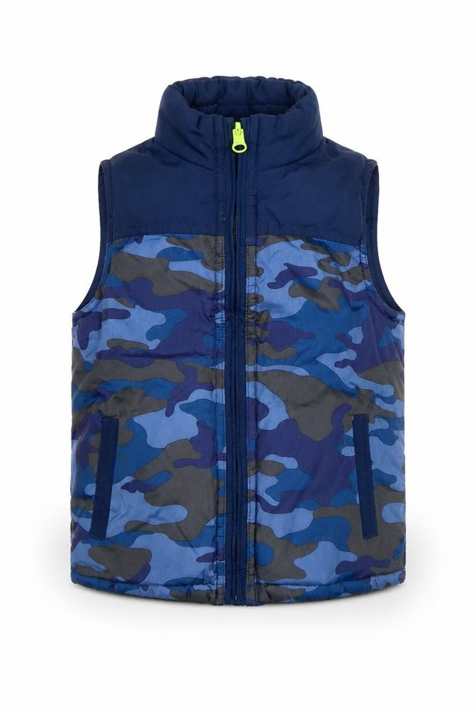 Baby Gap Boys Blue Camouflage Sleeveless Bodywarmer 4 Years