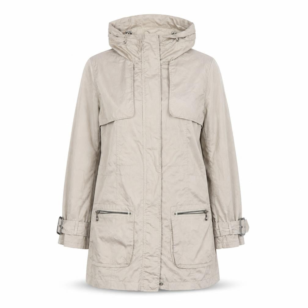 Antoni & Alison Women’s Beige Belted Parka Coat Size S