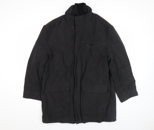 Thomas Nash Men's Black L Parka Jacket Polyester Nylon Lined