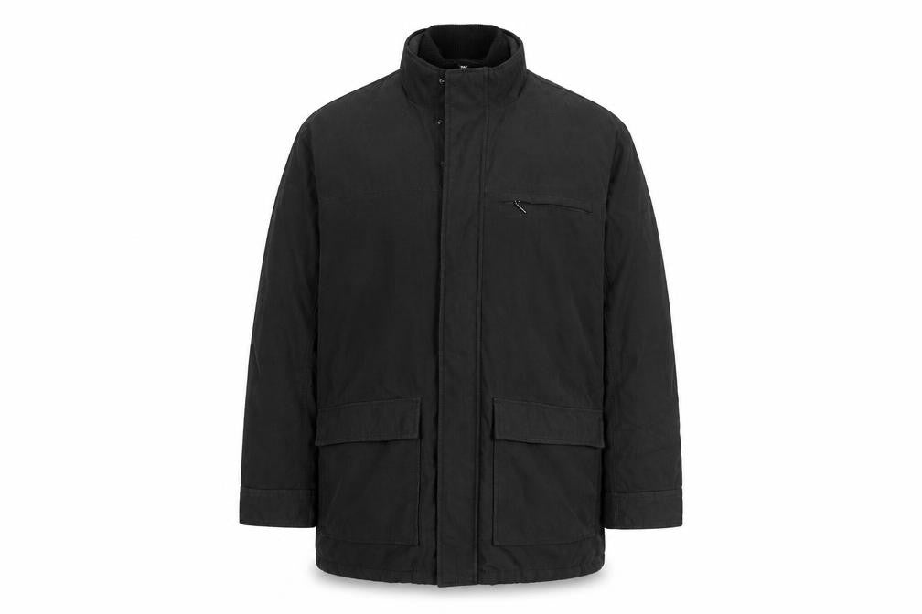 Thomas Nash Men's Black L Parka Jacket Polyester Nylon Lined