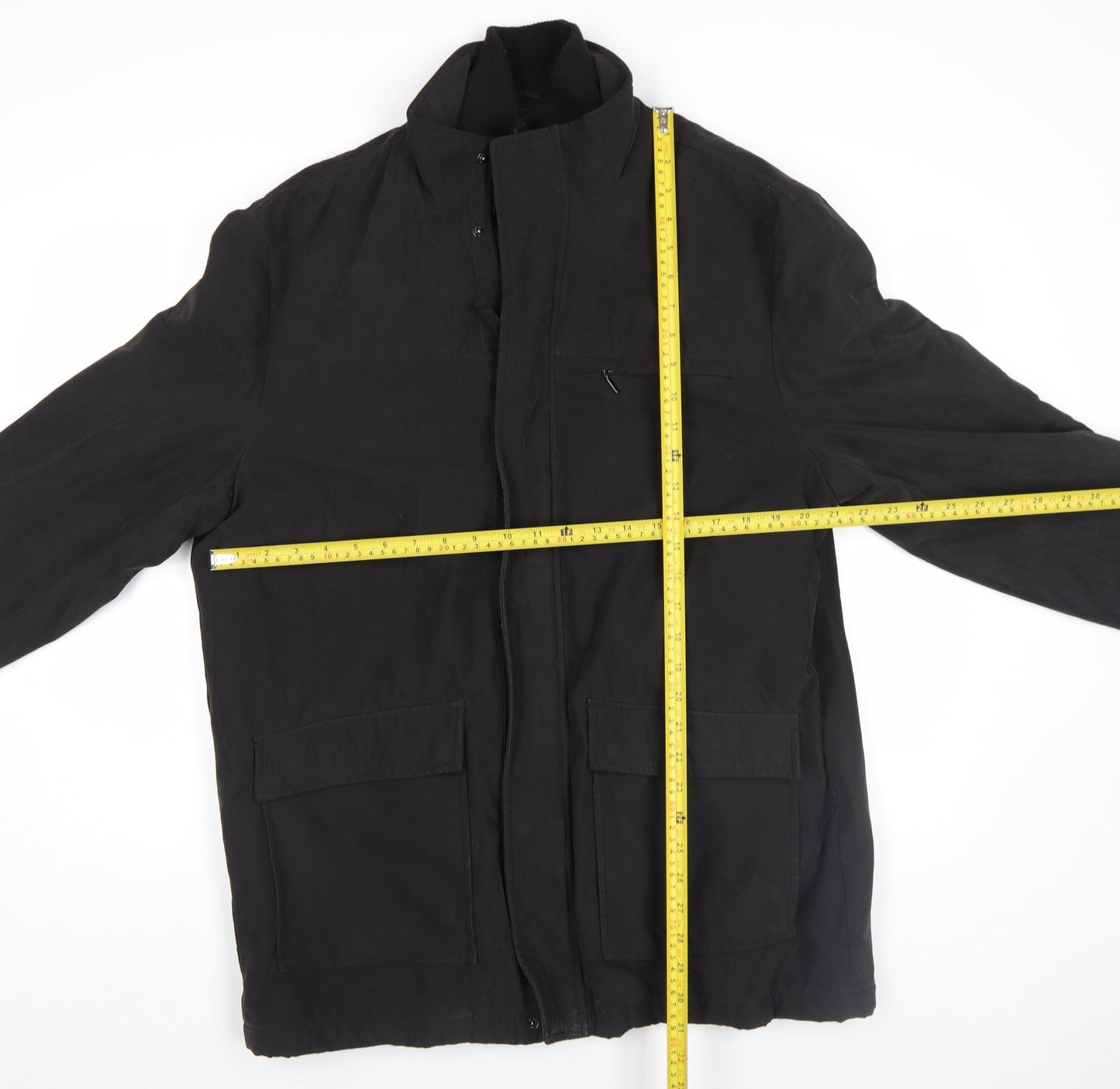 Thomas Nash Men's Black L Parka Jacket Polyester Nylon Lined