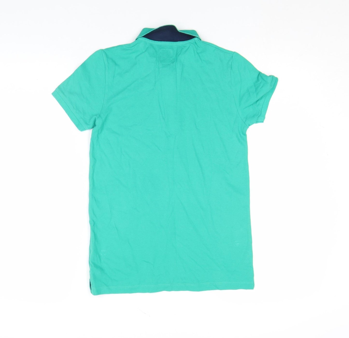 Franklin & Marshall Boys Green 10-11 Years Polo Shirt Cotton Logo Top