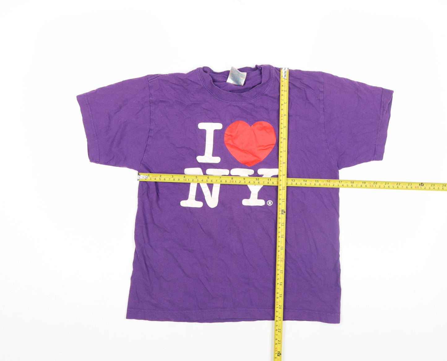 I Love NY Women’s Purple Cotton Short Sleeve T-Shirt Size S
