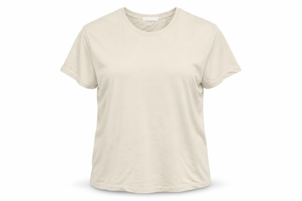 Whistles Womens Beige T-Shirt Size L Short Sleeve Cotton Basic Top