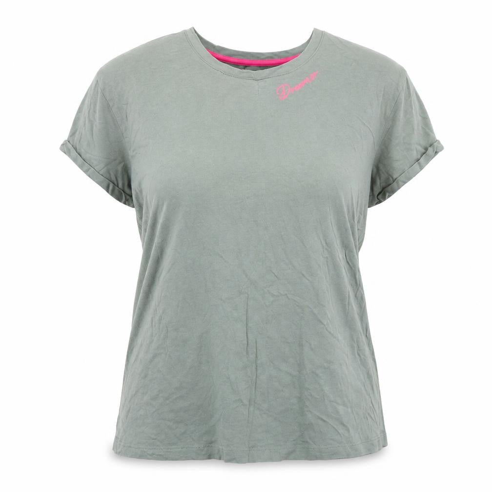 Marks & Spencer Women's Green Cotton Basic T-Shirt Size 14