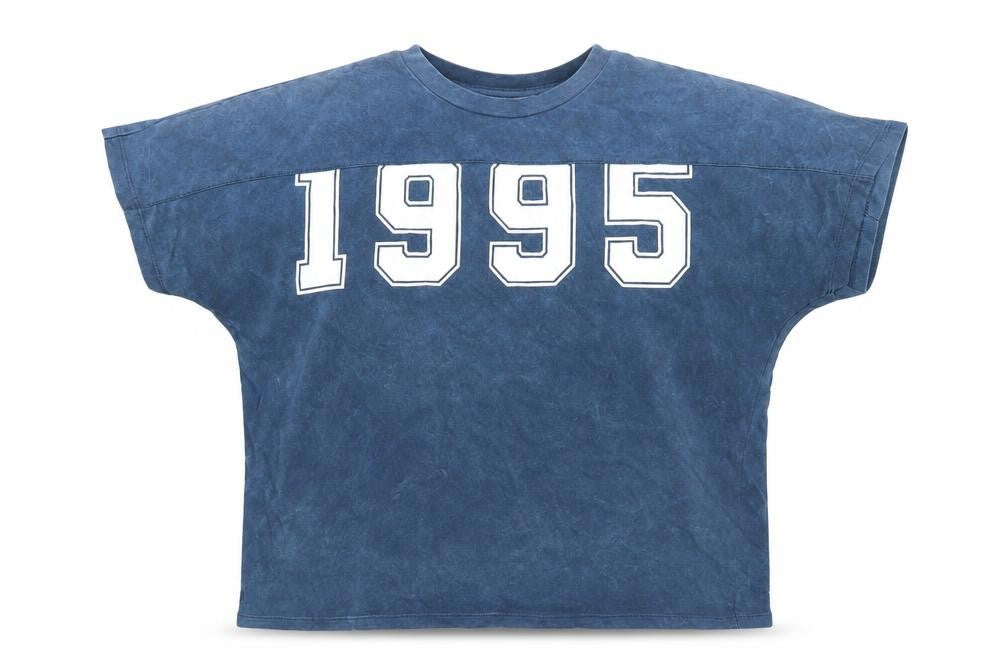 George Girls Blue 6-7 Years Cropped 1995 Graphic T-Shirt