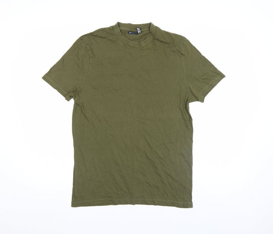 ASOS DESIGN Men’s Green Cotton Crew Neck Short Sleeve T-Shirt Size S