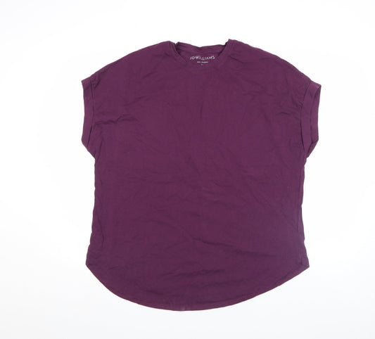 JD Williams Women's Purple Size 20 Basic Crew Neck Short Sleeve T-Shirt