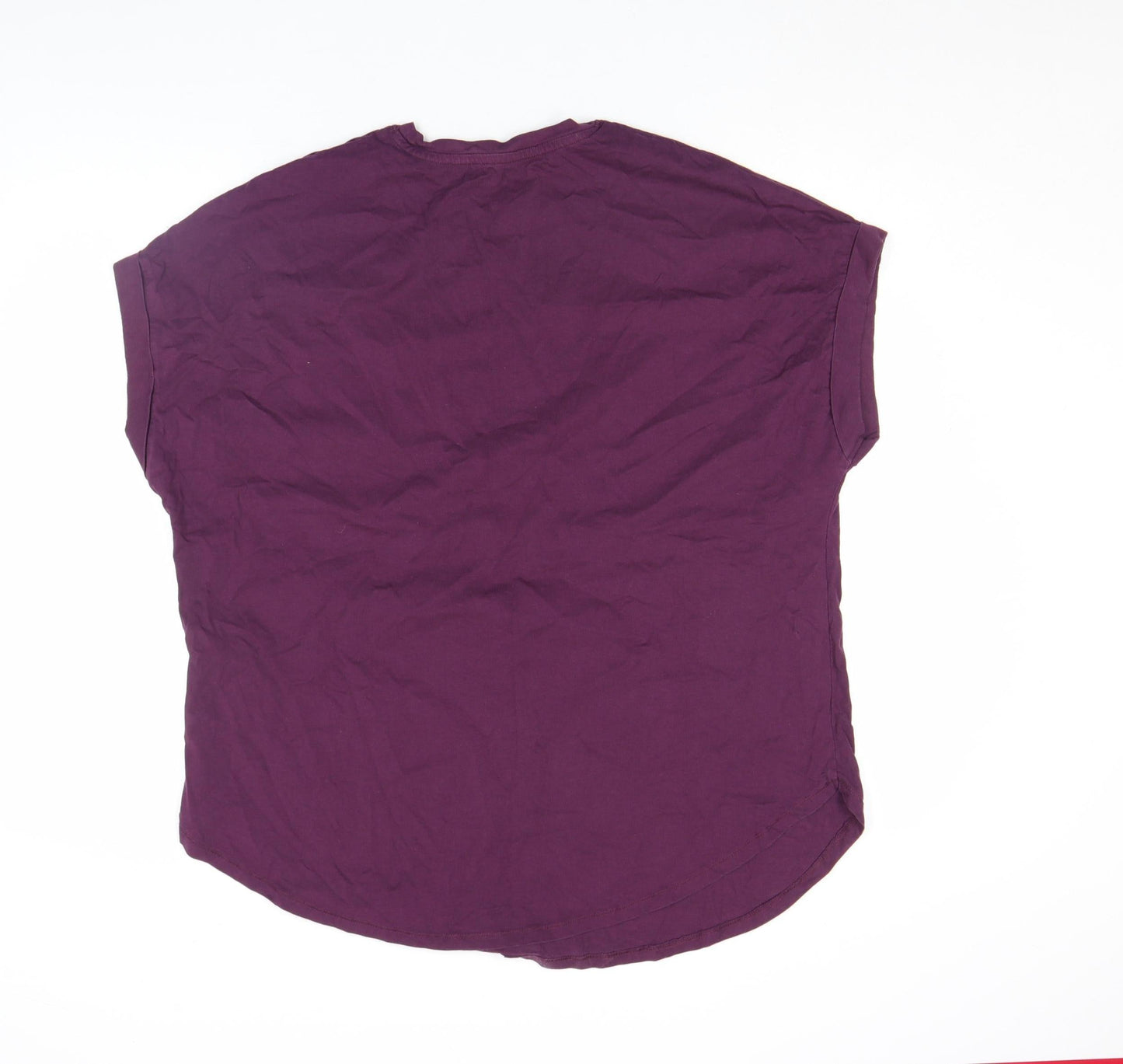 JD Williams Women's Purple Size 20 Basic Crew Neck Short Sleeve T-Shirt