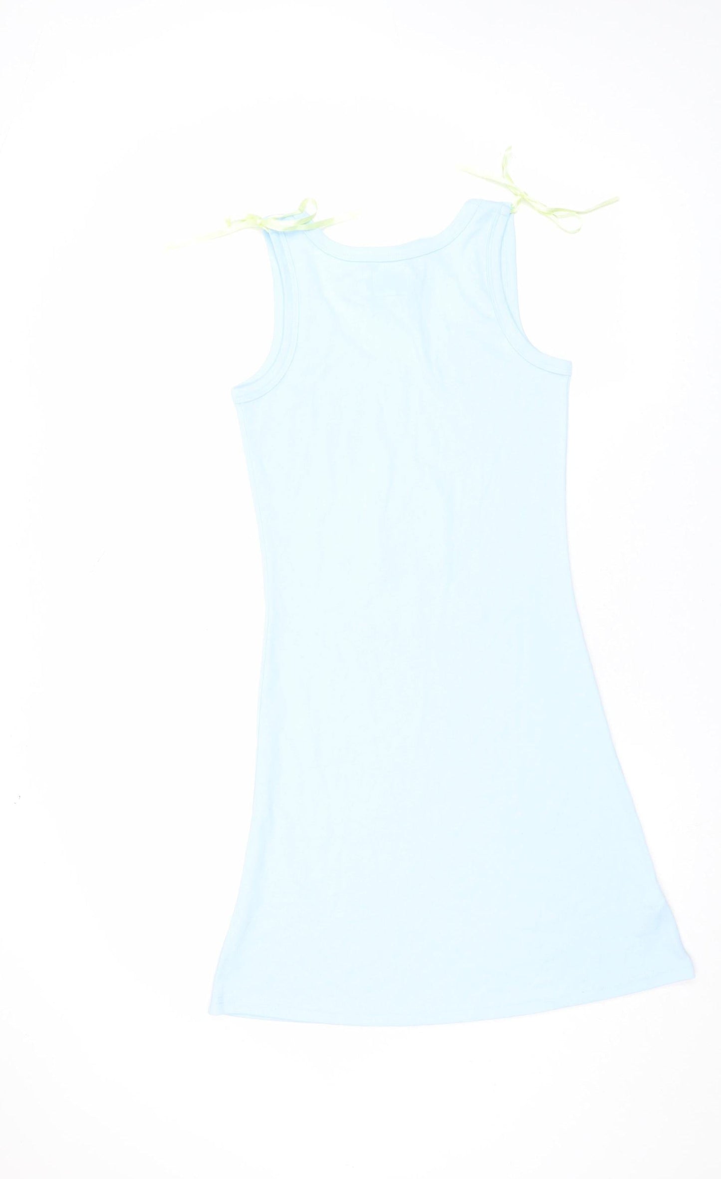 Women's Blue Cat Print Sleeveless Nightshirt Size 8-10 Lightweight Jersey