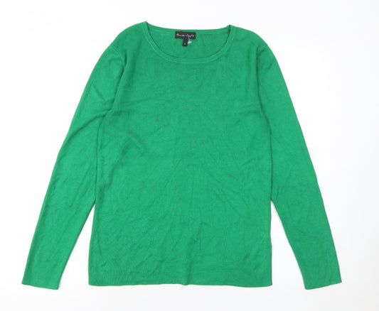 Phase Eight Women Green UK 14 Long Sleeve Knit Jumper