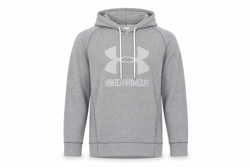 Under Armour Men's Grey Pullover Hoodie Small Logo Sportswear