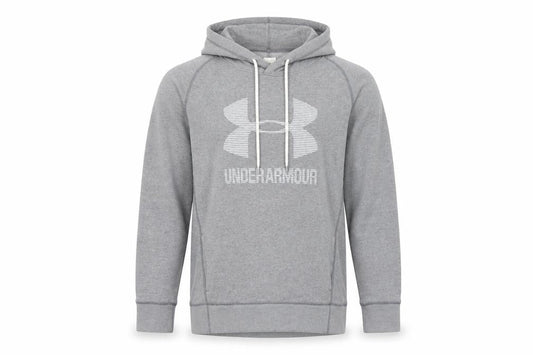 Under Armour Men's Grey Pullover Hoodie Small Logo Sportswear