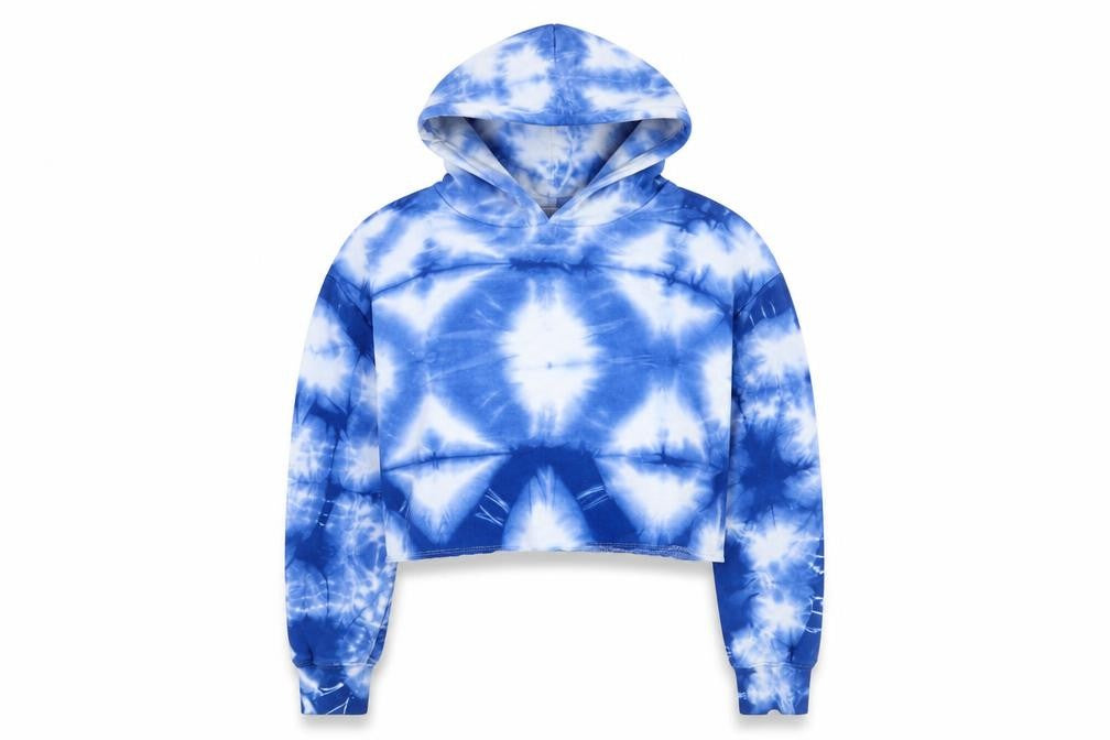 Gap Teen Girls Blue Tie-Dye Fleece Pullover Hoodie Size 12 Years