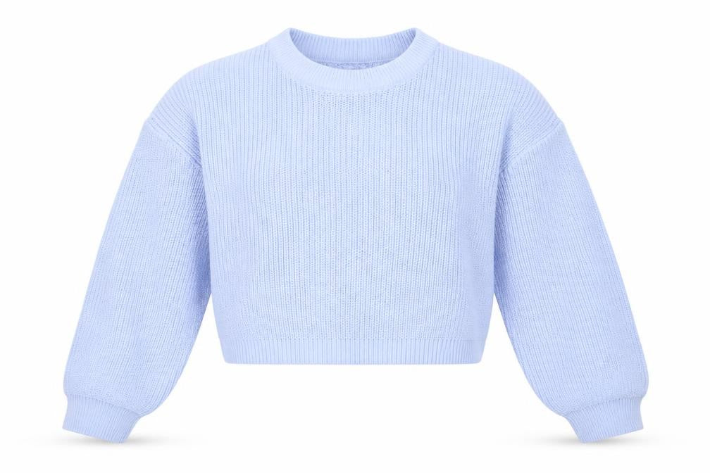 New Look Teens Blue Chunky Knit Crew Neck Pullover Jumper Size 12
