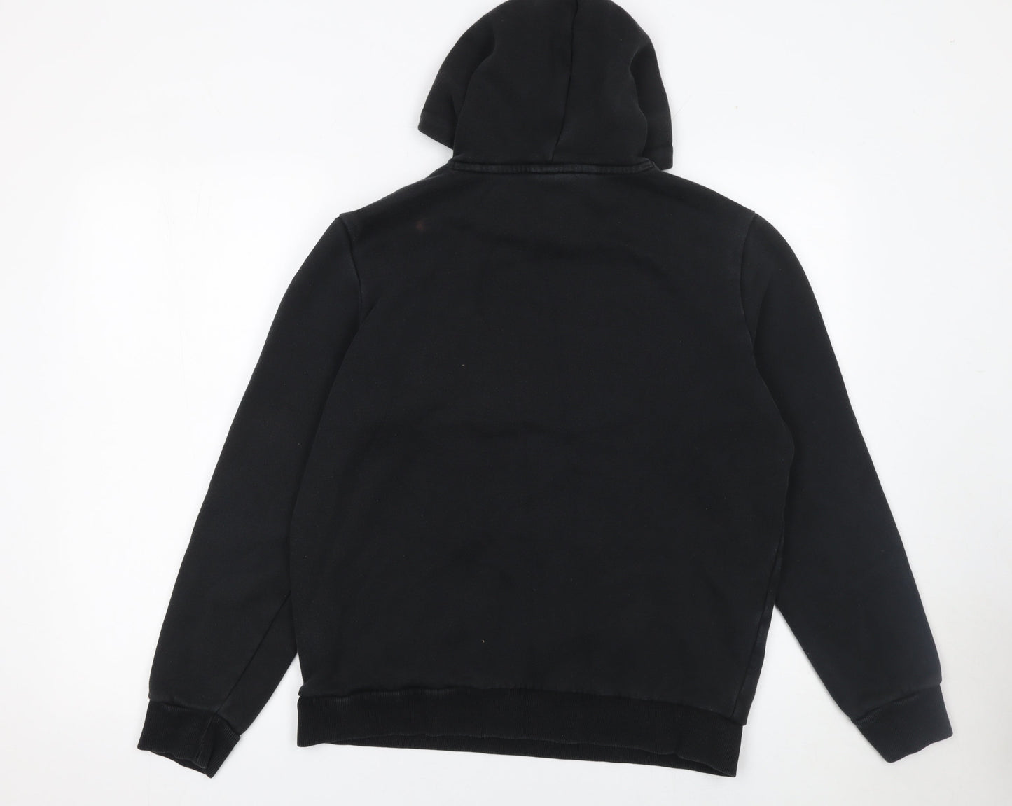 Puma Men's Black Pullover Hoodie Medium Cotton Blend Logo Sweatshirt