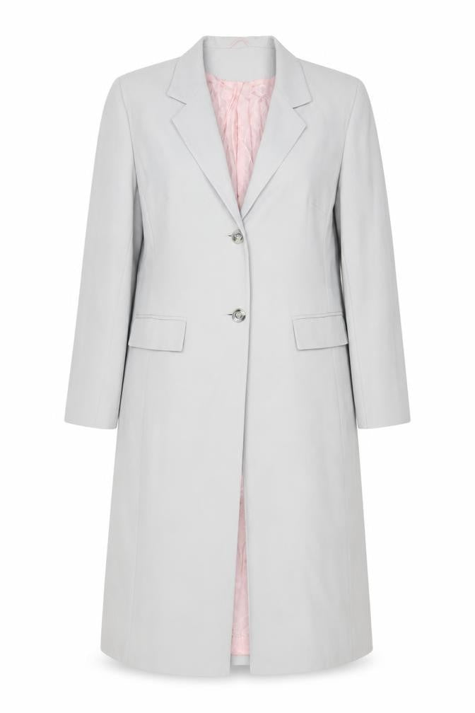 Parallel Women’s Grey Single-Breasted Mid-Length Suit Jacket Size 14