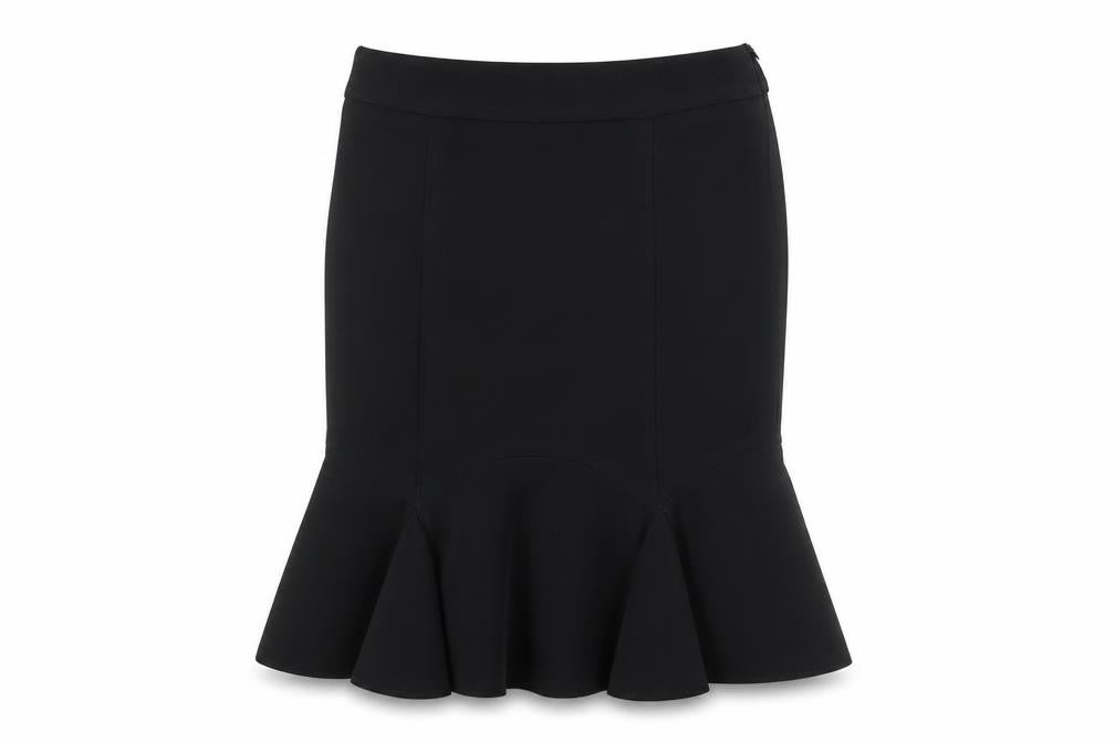 South Womens Black Knee Length Trumpet Skirt Size 10