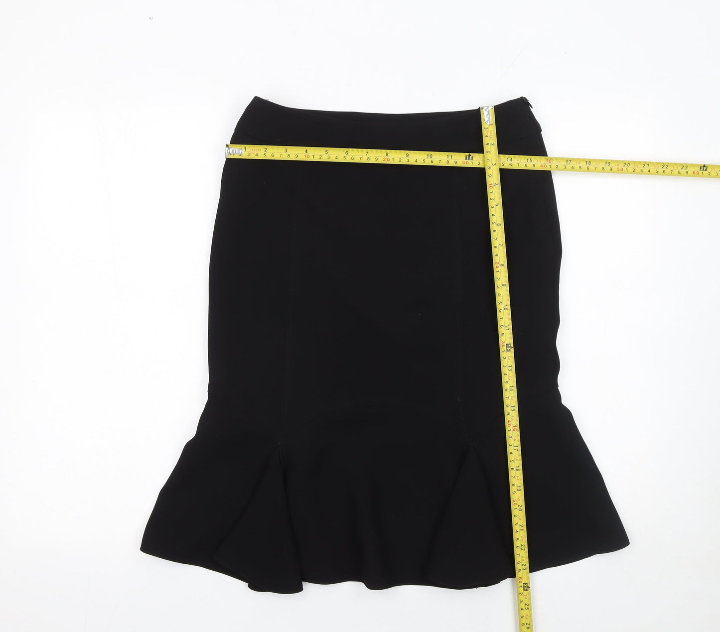 South Womens Black Knee Length Trumpet Skirt Size 10