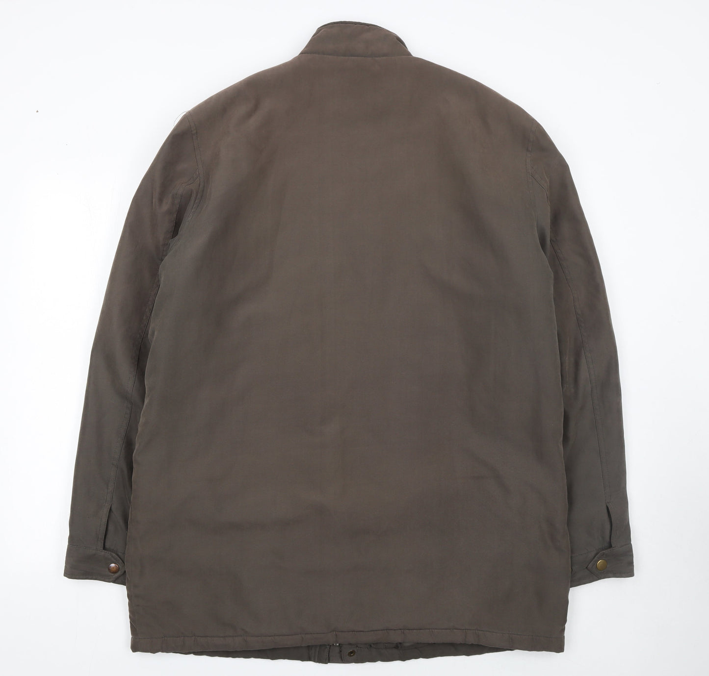 Greenwoods Men’s Brown L Lined Casual Mid-Length Jacket