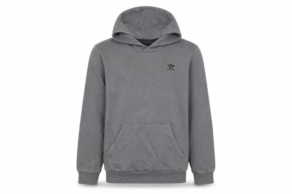 Adidas Boys Grey Pullover Hoodie Size 13-14 Years Cotton Blend