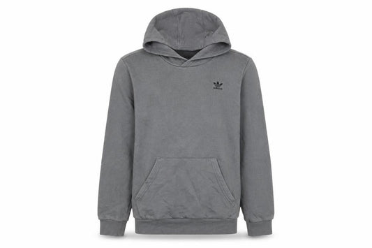 Adidas Boys Grey Pullover Hoodie Size 13-14 Years Cotton Blend
