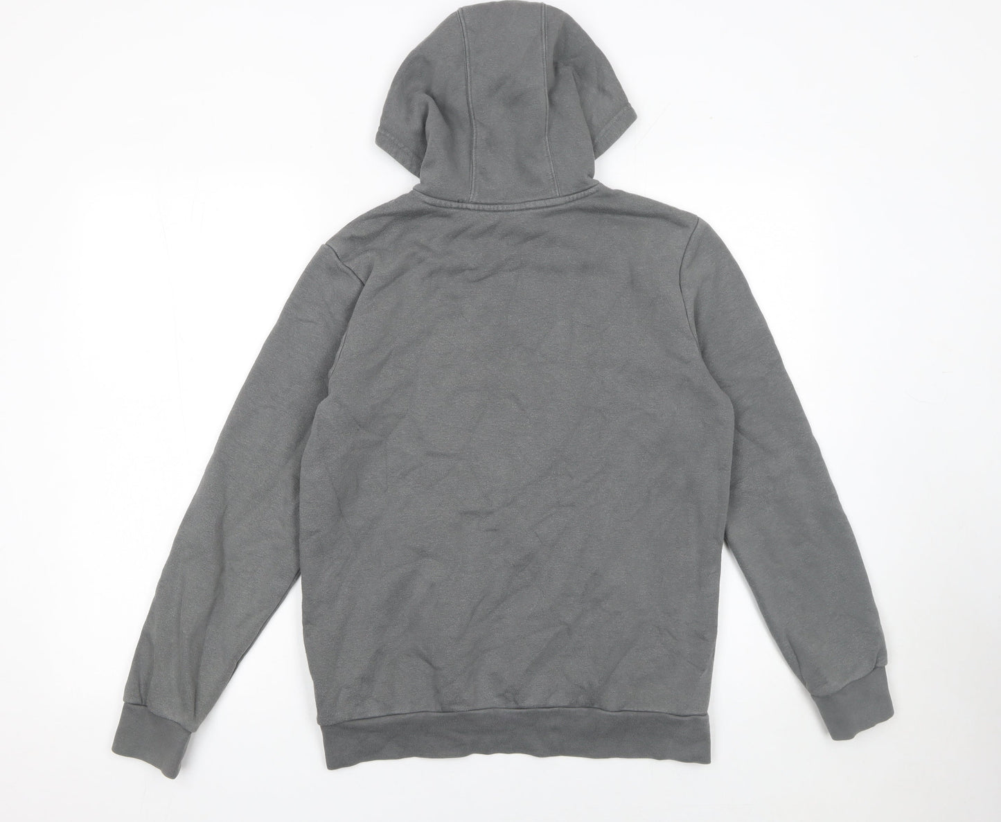 Adidas Boys Grey Pullover Hoodie Size 13-14 Years Cotton Blend
